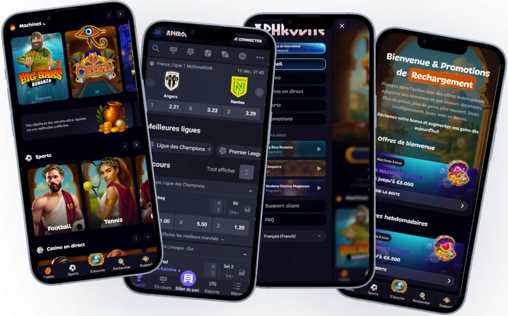 Aphrodite Casino sur smartphone 2